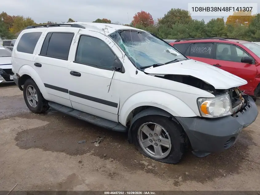 DODGE DURANGO 2008, VIN 1D8HB38N48F141307
