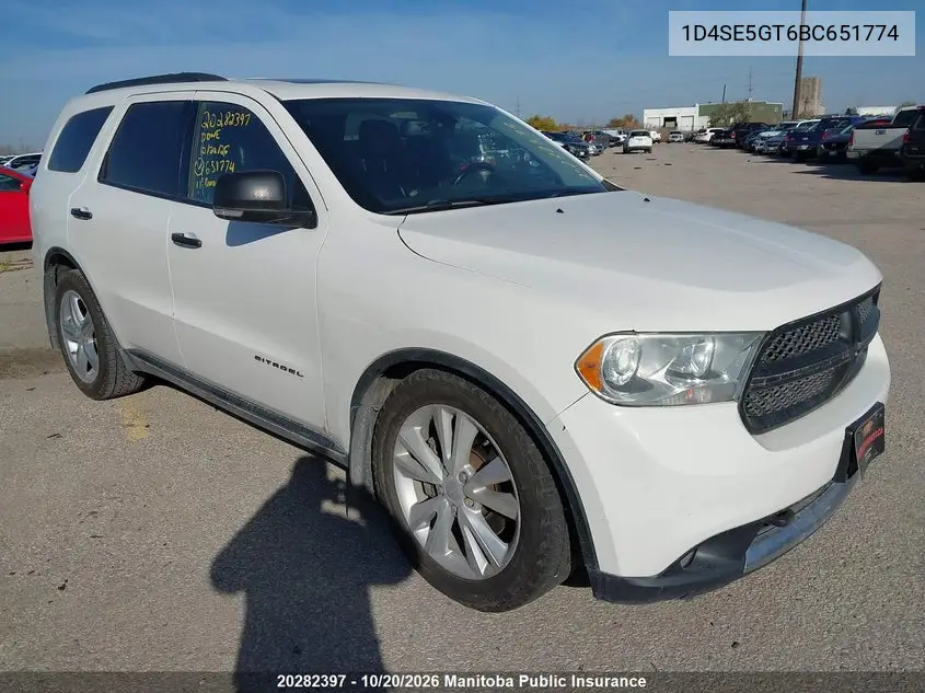 DODGE DURANGO 2011, VIN 1D4SE5GT6BC651774