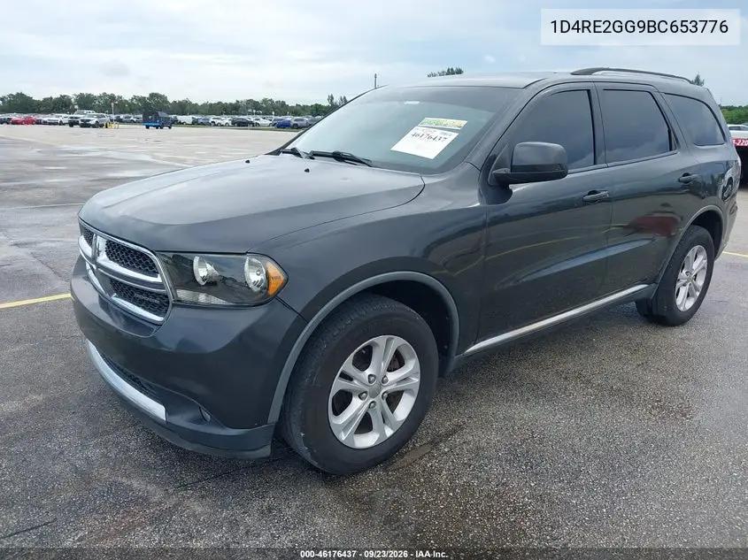 2011 DODGE DURANGO VIN 1D4RE2GG9BC653776 — фото 2