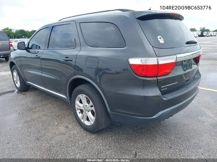 2011 DODGE DURANGO VIN 1D4RE2GG9BC653776 — фото 3