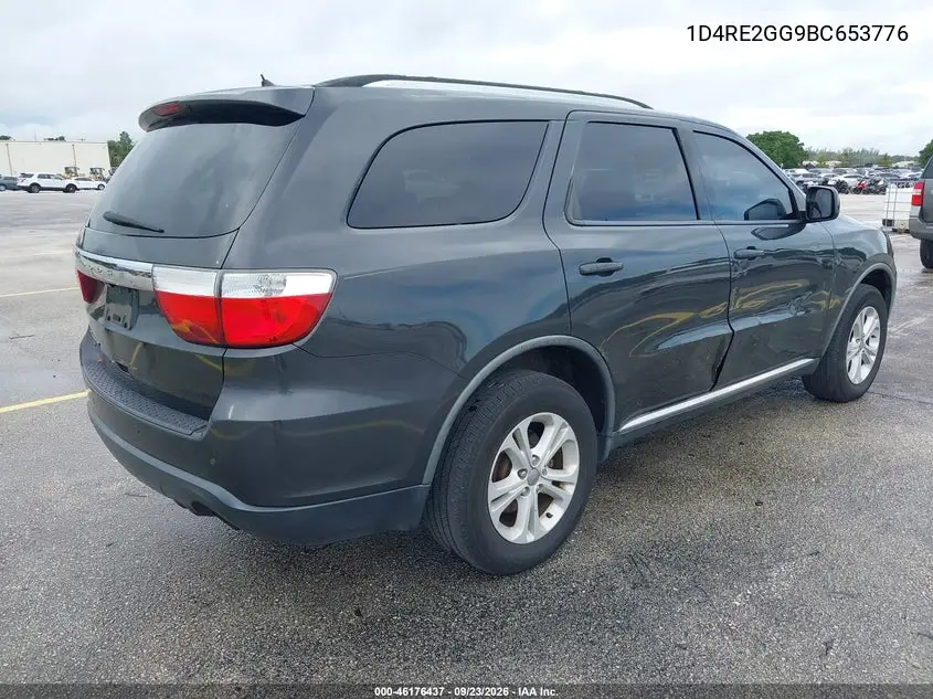 2011 DODGE DURANGO VIN 1D4RE2GG9BC653776 — фото 4