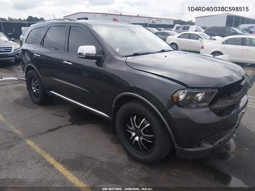 DODGE DURANGO 2011, VIN 1D4RD4GG3BC598515