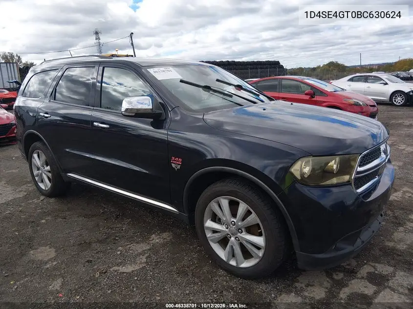 DODGE DURANGO 2011, VIN 1D4SE4GT0BC630624