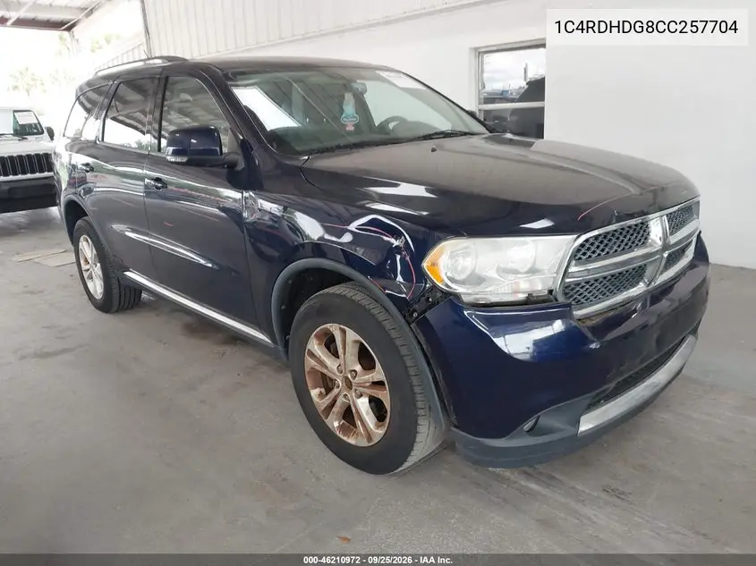 DODGE DURANGO 2012, VIN 1C4RDHDG8CC257704