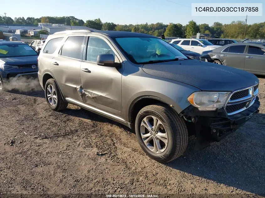 DODGE DURANGO 2012, VIN 1C4RDJDG3CC187858