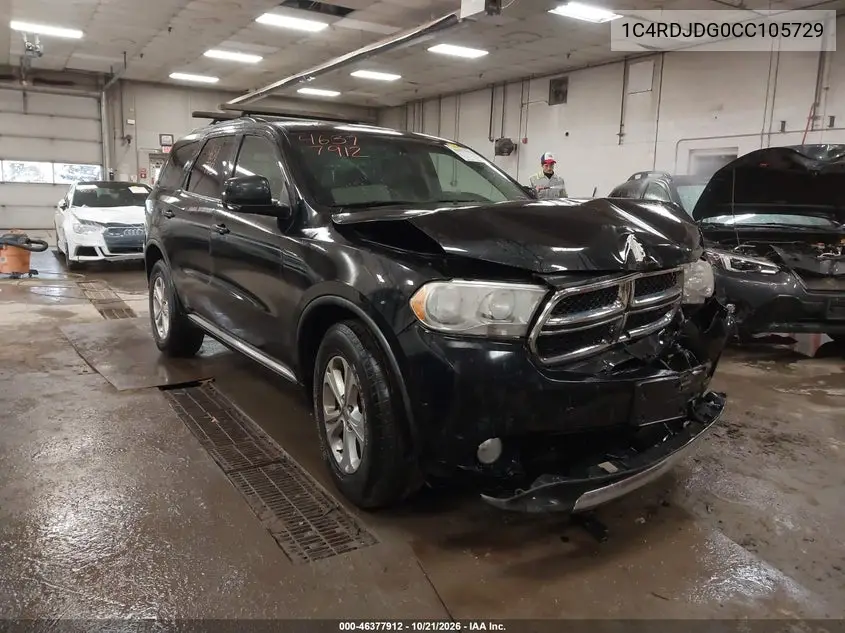 DODGE DURANGO 2012, VIN 1C4RDJDG0CC105729