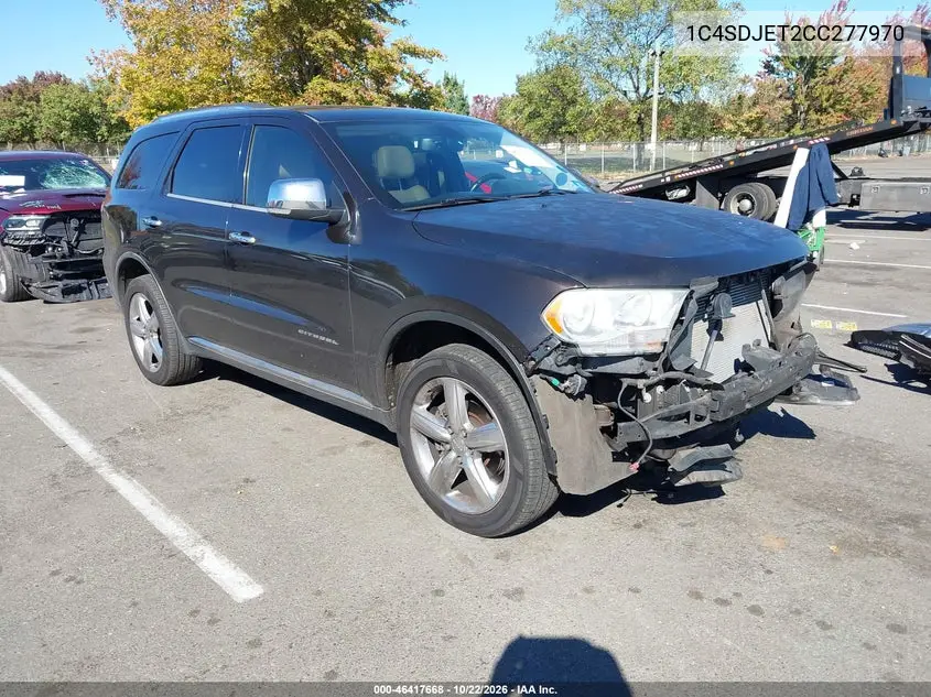 DODGE DURANGO 2012, VIN 1C4SDJET2CC277970
