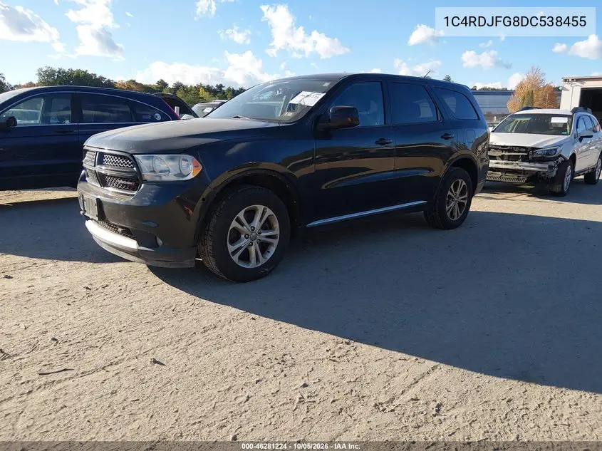 2013 DODGE DURANGO VIN 1C4RDJFG8DC538455 — фото 2