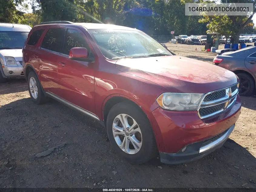 DODGE DURANGO 2013, VIN 1C4RDJAG1DC668021