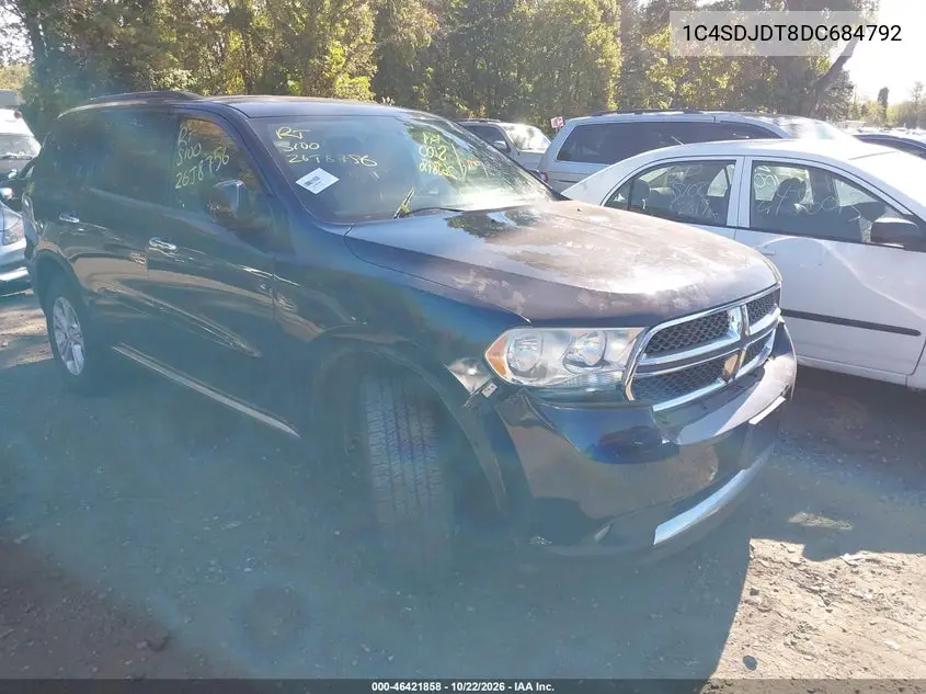 DODGE DURANGO 2013, VIN 1C4SDJDT8DC684792