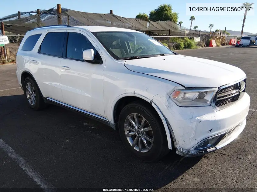 DODGE DURANGO 2014, VIN 1C4RDHAG9EC560417