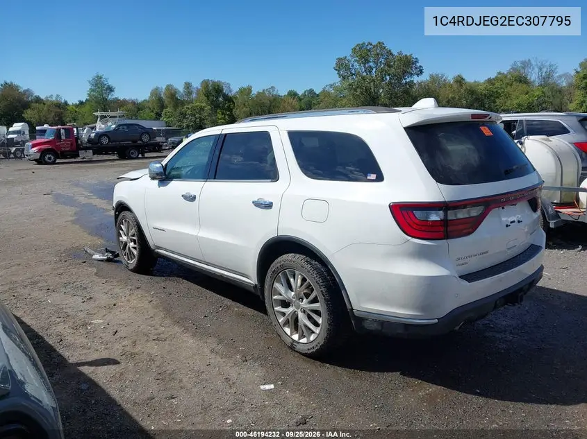 2014 DODGE DURANGO VIN 1C4RDJEG2EC307795 — фото 3