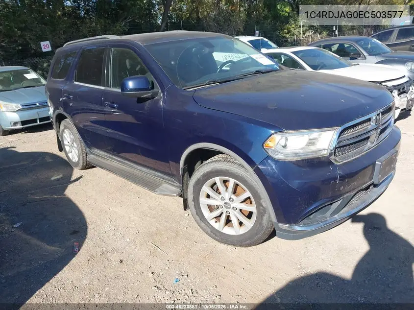 DODGE DURANGO 2014, VIN 1C4RDJAG0EC503577