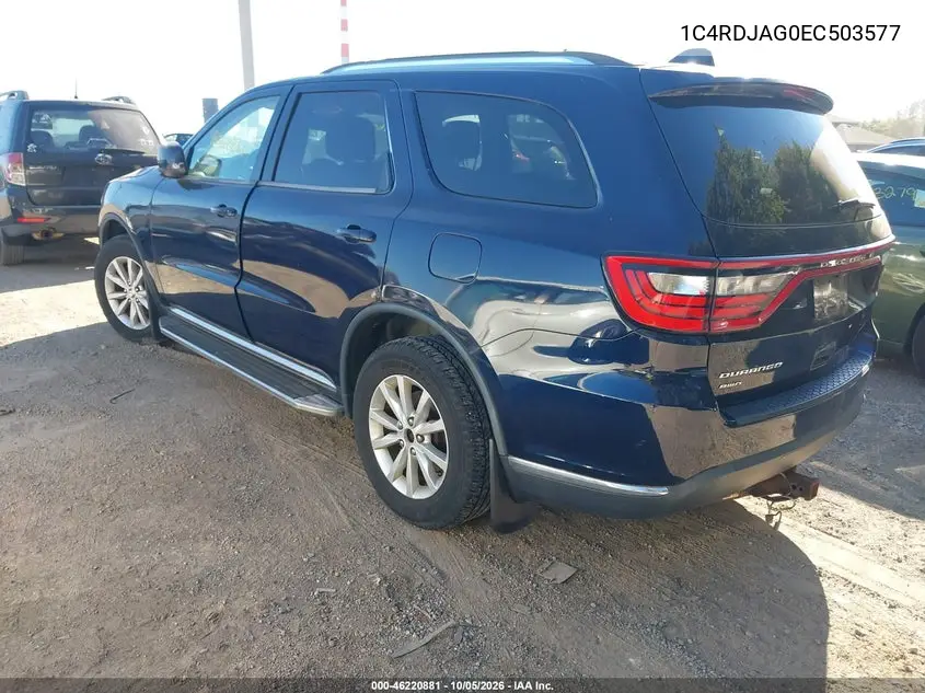 2014 DODGE DURANGO VIN 1C4RDJAG0EC503577 — фото 3