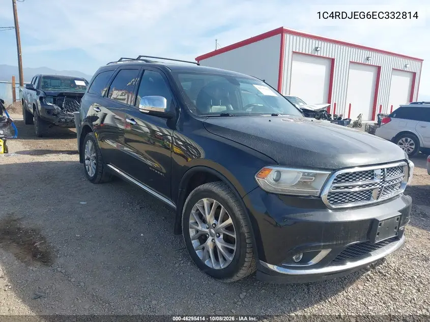 DODGE DURANGO 2014, VIN 1C4RDJEG6EC332814