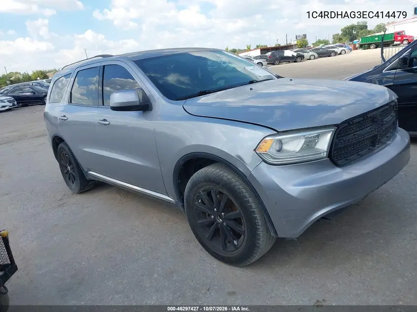 DODGE DURANGO 2014, VIN 1C4RDHAG3EC414479