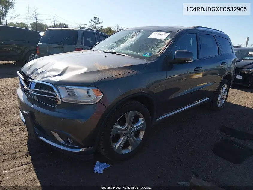 2014 DODGE DURANGO VIN 1C4RDJDGXEC532905 — фото 2