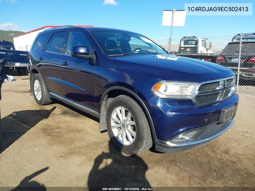 DODGE DURANGO 2014, VIN 1C4RDJAG9EC502413