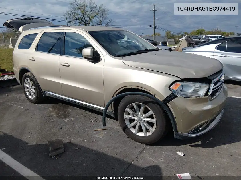 DODGE DURANGO 2014, VIN 1C4RDHAG1EC974419