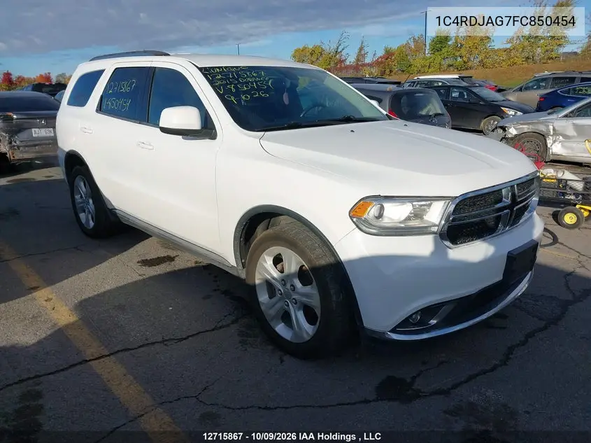 DODGE DURANGO 2015, VIN 1C4RDJAG7FC850454