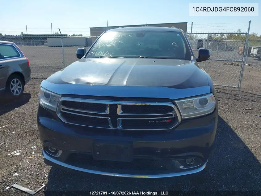 2015 DODGE DURANGO VIN 1C4RDJDG4FC892060 — фото 12