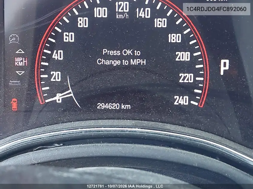 2015 DODGE DURANGO VIN 1C4RDJDG4FC892060 — фото 15