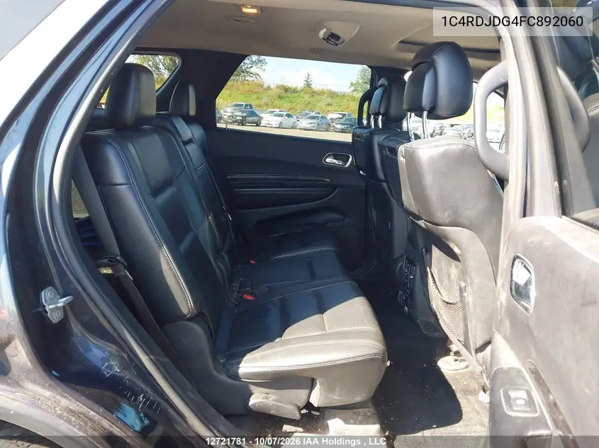 2015 DODGE DURANGO VIN 1C4RDJDG4FC892060 — фото 8