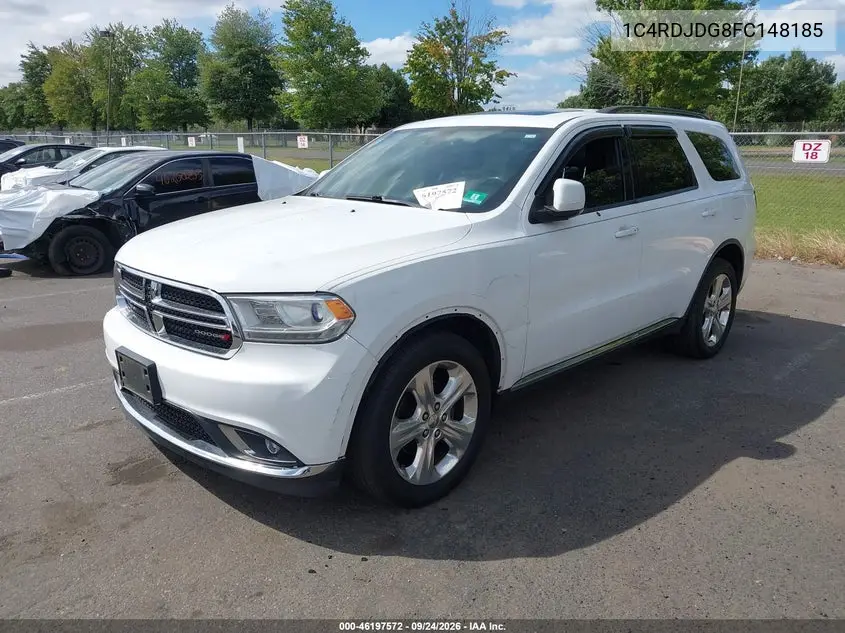 2015 DODGE DURANGO VIN 1C4RDJDG8FC148185 — фото 2