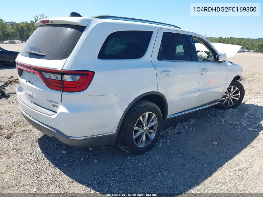 2015 DODGE DURANGO VIN 1C4RDHDG2FC169350 — фото 4