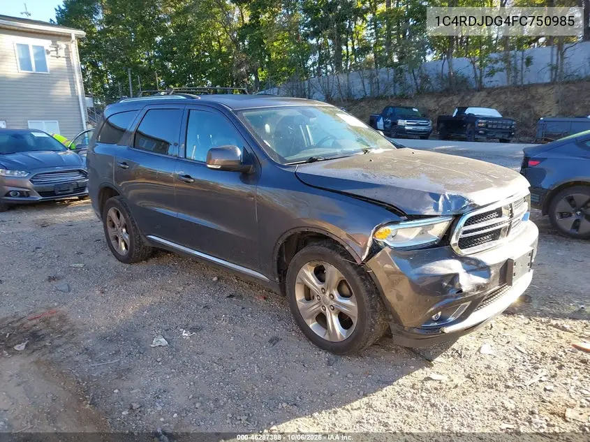 DODGE DURANGO 2015, VIN 1C4RDJDG4FC750985