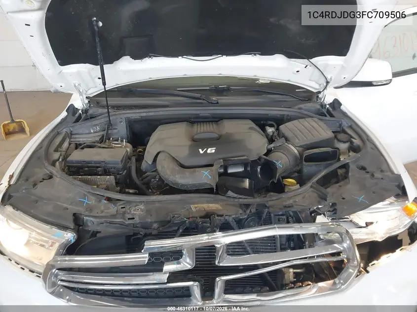 2015 DODGE DURANGO VIN 1C4RDJDG3FC709506 — фото 10