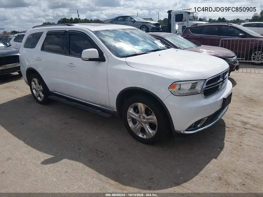DODGE DURANGO 2015, VIN 1C4RDJDG9FC850905