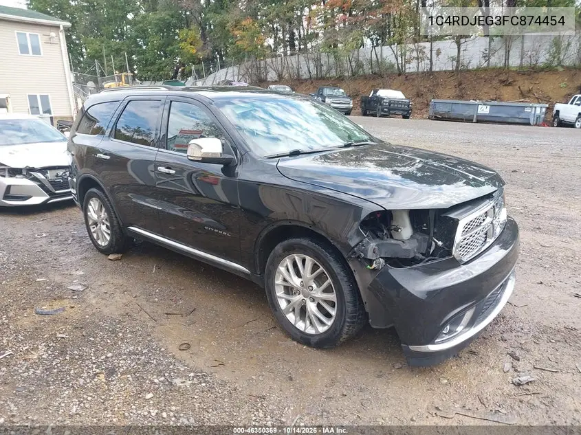 DODGE DURANGO 2015, VIN 1C4RDJEG3FC874454
