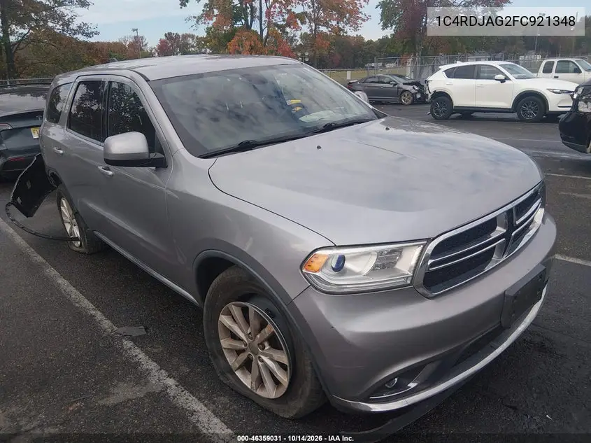DODGE DURANGO 2015, VIN 1C4RDJAG2FC921348