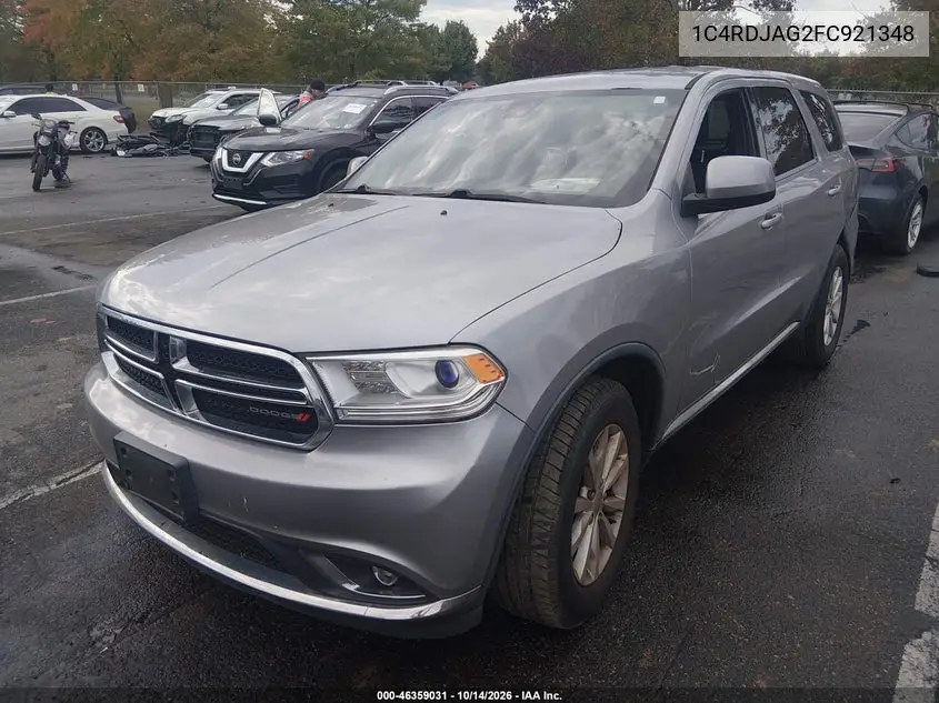 2015 DODGE DURANGO VIN 1C4RDJAG2FC921348 — фото 2