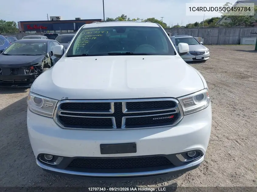2016 DODGE DURANGO VIN 1C4RDJDG5GC459784 — фото 12