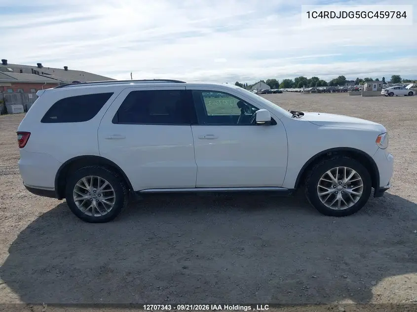 2016 DODGE DURANGO VIN 1C4RDJDG5GC459784 — фото 13