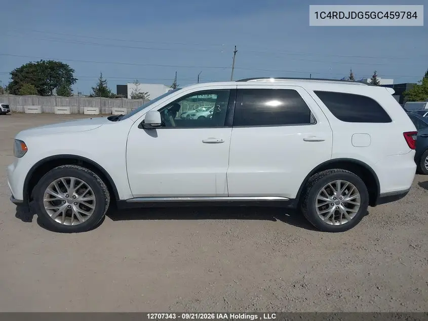 2016 DODGE DURANGO VIN 1C4RDJDG5GC459784 — фото 14