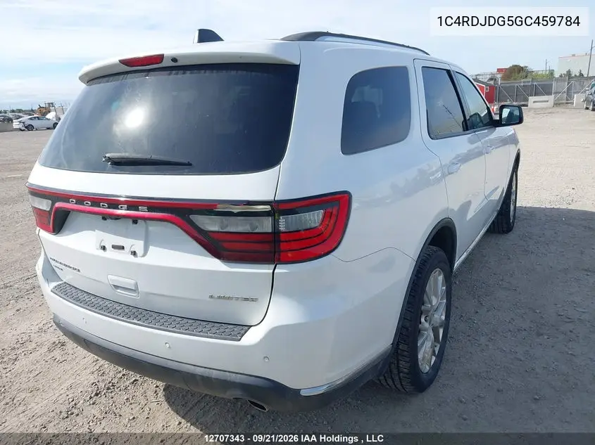 2016 DODGE DURANGO VIN 1C4RDJDG5GC459784 — фото 4