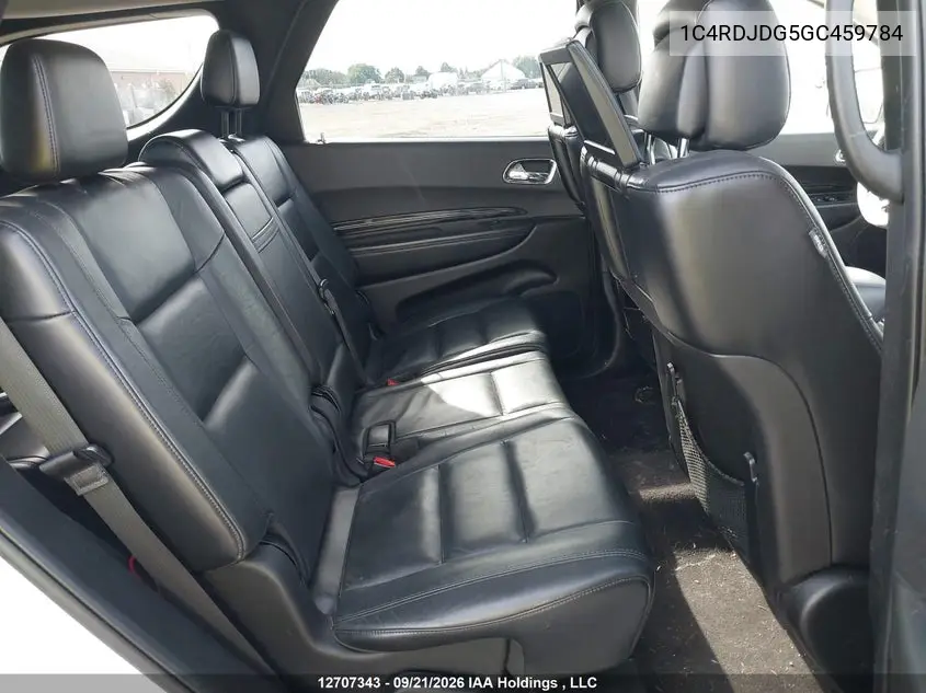 2016 DODGE DURANGO VIN 1C4RDJDG5GC459784 — фото 8