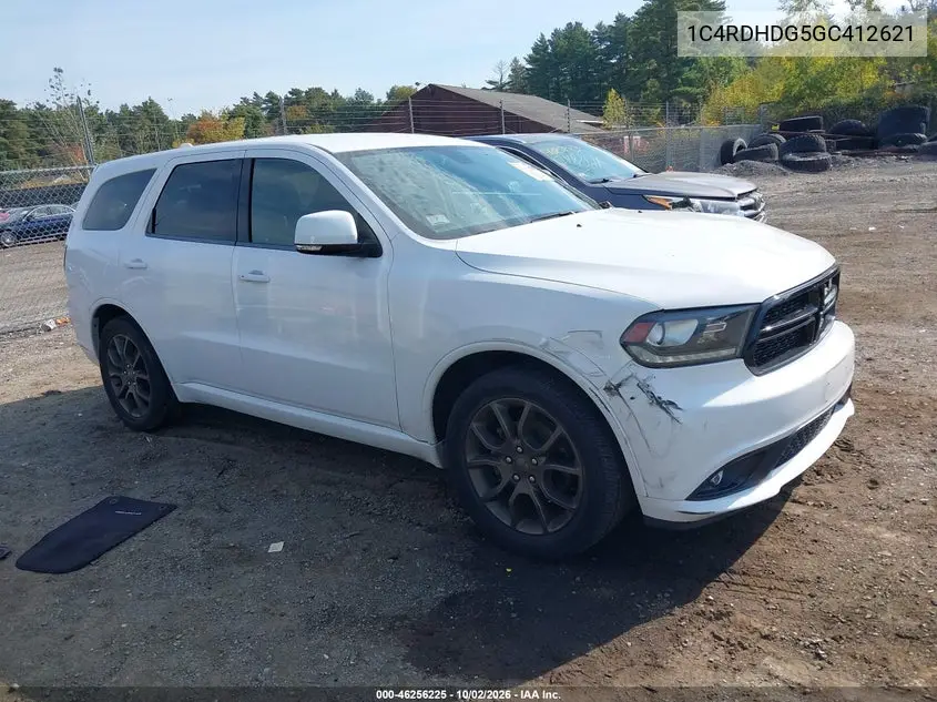 DODGE DURANGO 2016, VIN 1C4RDHDG5GC412621