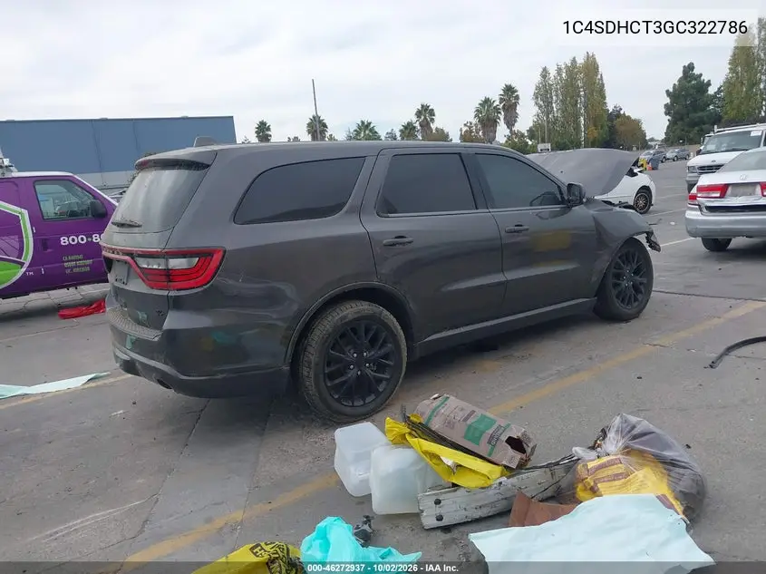 2016 DODGE DURANGO VIN 1C4SDHCT3GC322786 — фото 4