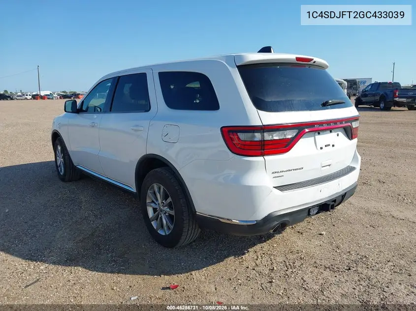 2016 DODGE DURANGO VIN 1C4SDJFT2GC433039 — фото 3