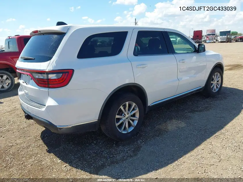 2016 DODGE DURANGO VIN 1C4SDJFT2GC433039 — фото 4