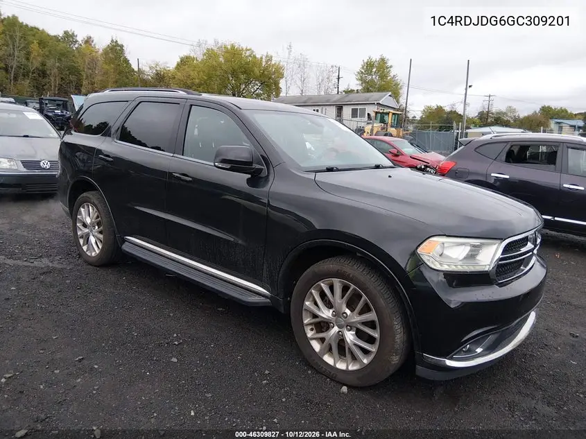 DODGE DURANGO 2016, VIN 1C4RDJDG6GC309201