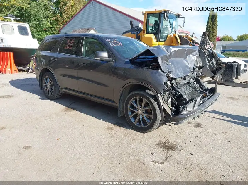 DODGE DURANGO 2017, VIN 1C4RDJDG6HC847320