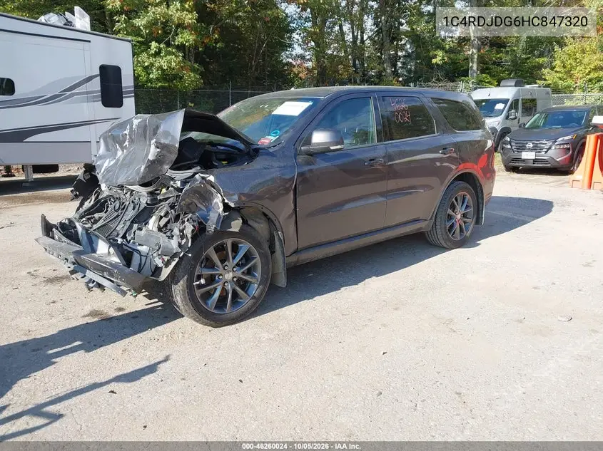 2017 DODGE DURANGO VIN 1C4RDJDG6HC847320 — фото 2