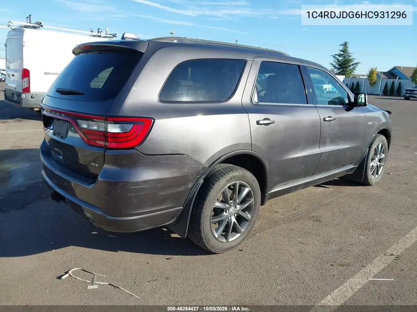 2017 DODGE DURANGO VIN 1C4RDJDG6HC931296 — фото 4