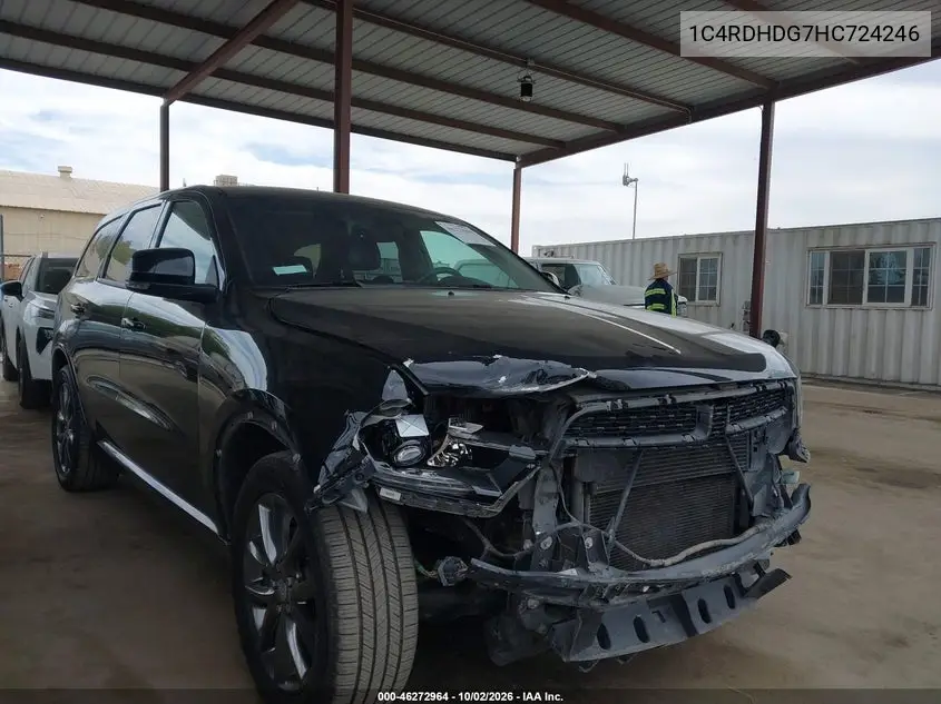 DODGE DURANGO 2017, VIN 1C4RDHDG7HC724246
