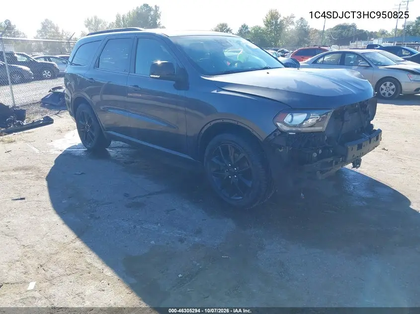 DODGE DURANGO 2017, VIN 1C4SDJCT3HC950825